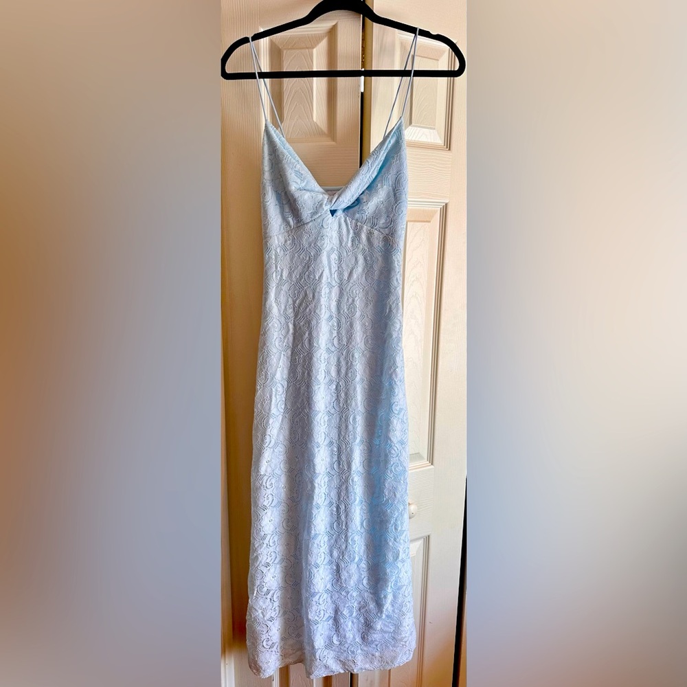KSR Light Blue Floral Midi Dress